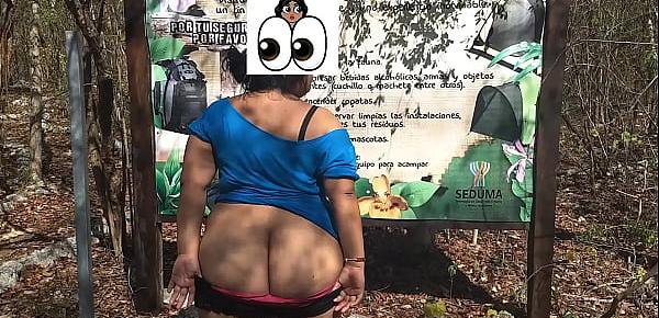  Teen exhibit jovencita mexicana en parque nacional desnudandose